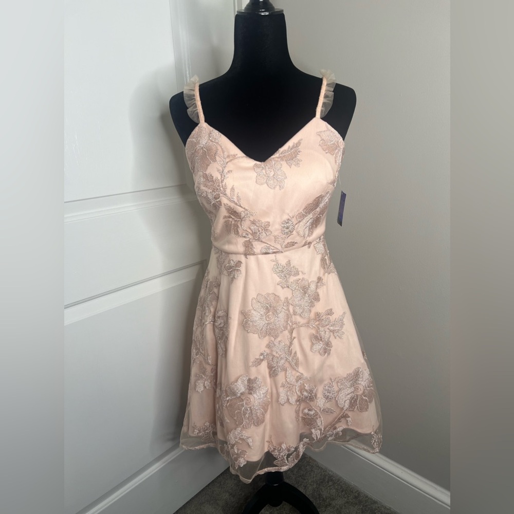Morgan & Co. Juniors 5 Blush Pink High Low Floral Dress